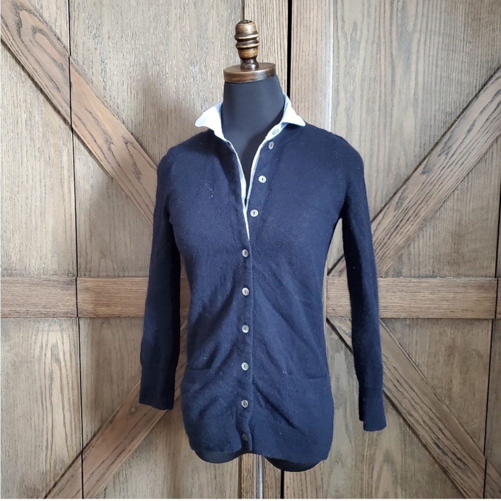 Vince Cashmere Sweater Built In Collar